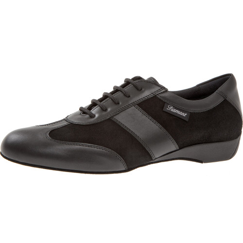 Diamant Homens Ballroom Sneakers 123-225-070 - Pele/Camurça Preto - Salto em cunha - Tamanho: UK 7,5