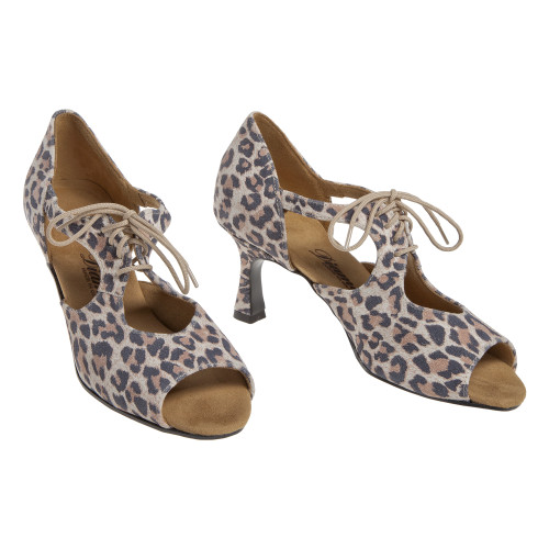 Diamant Women´s dance shoes 190-087-329-V - Suede Leopard - 6,5 cm