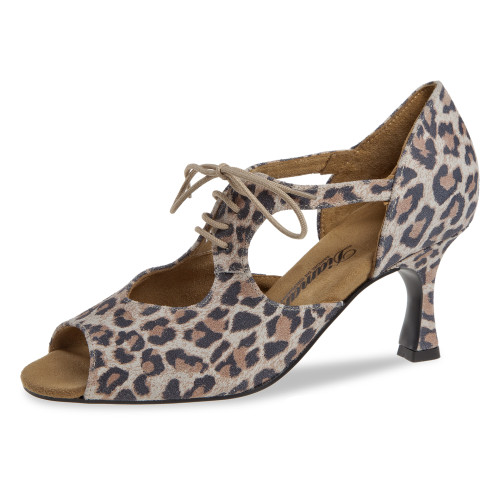 Diamant Women´s dance shoes 190-087-329-V - Suede Leopard - 6,5 cm