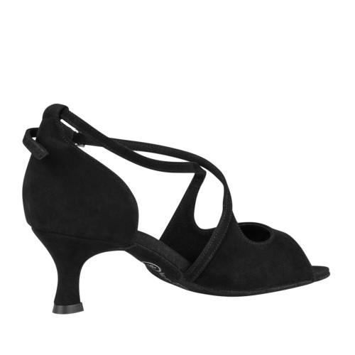 Rummos Damen Tanzschuhe R545 - Nubuck Schwarz - Normal - 50R Flare - EUR 39