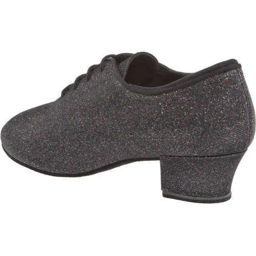 Diamant Damen Trainerschuhe 140-034-511-A - Brokat Schwarz - 3,7 cm Cuban  - Größe: UK 4,5